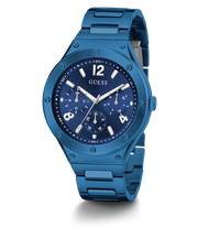 Guess Scope Multifunction Blue Dial Blue Steel Strap Watch for Men - GW0454G4