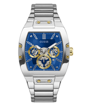 Guess Phoenix Multifunction Blue Dial Silver Steel Strap Watch For Men - GW0456G5