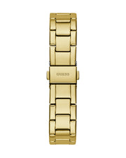 Guess Cosmo Chronograph Green Dial Gold Steel Strap Watch For Women - GW0465L5