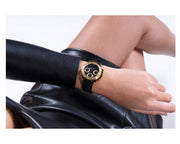 Guess Cosmic Multifunction Black Dial Black Silicone Strap Watch For Women - GW0466L1