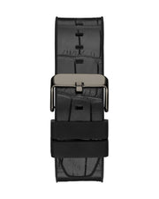 Guess Edge Chronograph Black Dial Black Leather Strap Watch For Men - GW0492G1