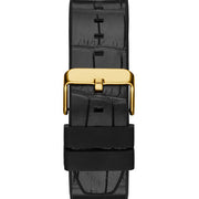 Guess Edge Chronograph Green Dial Black Leather Strap Watch For Men - GW0492G3