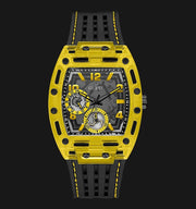 Guess Phoenix Chronograph Black Dial Black Rubber Strap Watch for Men - GW0499G2