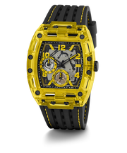 Guess Phoenix Chronograph Black Dial Black Rubber Strap Watch for Men - GW0499G2