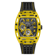 Guess Phoenix Chronograph Black Dial Black Rubber Strap Watch for Men - GW0499G2
