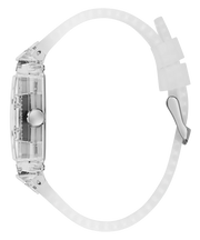 Guess Phoenix Quartz Green Dial Transparent Silicone Strap Watch For Men - GW0499G8