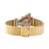 Guess Fame Diamonds Gold Dial Gold Mesh Bracelet Watch for Women - GW0508L2