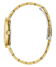 Guess Trend Diamonds Gold Dial Gold Steel Strap Watch for Women - GW0512L2