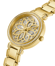 Guess Lily Quartz Gold Dial Gold Steel Strap Watch For Women - GW0528L2