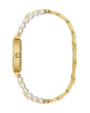 Guess Gala Diamonds Gold Dial Two Tone Steel Strap Watch for Women - GW0531L2