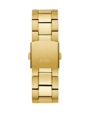 Guess Edge Chronograph Black Dial Gold Steel Strap Watch For Men - GW0539G2