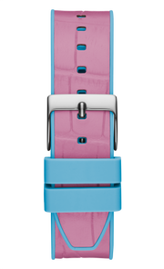Guess Fusion Chronograph Pink Dial Pink Leather Strap Watch for Women - GW0553L5