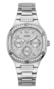 Guess Duchess Quartz Silver Dial Silver Steel Strap Watch For Women - GW0558L1