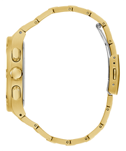 Guess Edge Chronograph Black Dial Gold Steel Strap Watch For Men - GW0539G2