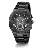 Guess Headliner Multifunction Black Dial Black Steel Strap Watch For Men - GW0572G3