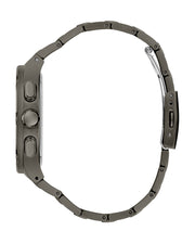 Guess Headliner Quartz Black Dial Grey Steel Strap Watch For Men - GW0572G5