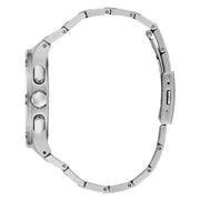 Guess Headline Quartz Green Dial Silver Steel Strap Watch For Men - GW0572G6