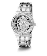 Guess Allara Quartz Silver Dial Silver Steel Strap Watch For Women - GW0604L1