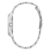Guess Cubed Analog Silver Dial Silver Steel Strap Watch For Women - GW0606L1