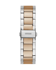 Guess Sunray Multifunction Crystals Silver Dial Two Tone Steel Strap Watch For Women - GW0616L3
