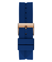 Guess Libra Crystals Blue Dial Blue Silicone Strap Watch For Women - GW0618L2