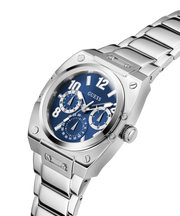 Guess Prodigy Chronograph Blue Dial Silver Steel Strap Watch For Men - GW0624G1