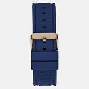Guess Leo Chronograph Blue Dial Blue Silicone Strap Watch For Men - GW0637G3