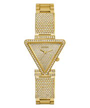 Guess Fame Crystals Gold Dial Gold Steel Strap Watch For Women - GW0644L2
