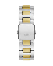 Guess Equity Analog Blue Dial Two Tone Steel Strap Watch For Men - GW0703G3