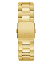 Guess Equity Multifunction Black Dial Gold Steel Strap Watch For Men - GW0703G5