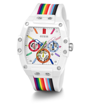 Guess Phoenix Analog White Dial White Silicone Strap Watch for Men - GW0720G1
