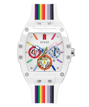 Guess Phoenix Analog White Dial White Silicone Strap Watch for Men - GW0720G1