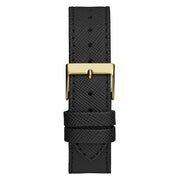 Guess Fusion Chronograph Black Dial Black Leather Strap Watch For Women - GW0553L4
