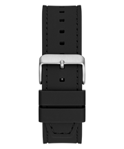 Guess Baguette Crystals Black Dial Black Silicone Strap Watch For Men - GW0208G1