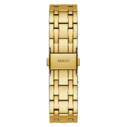 Guess Heiress Multifunction Diamonds Gold Dial Gold Steel Strap Watch for Women - GW0440L2