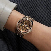 Guess Allara Quartz Rose Gold Dial Rose Gold Steel Strap Watch For Women - GW0604L3