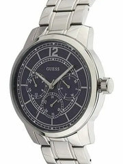 Guess Horizon Chronograph Quartz Black Dial Silver Steel Strap Watch For Men - W0379G1