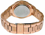 Guess Viva Diamonds White Dial Rose Gold Steel Strap Watch for Women - W0111L3