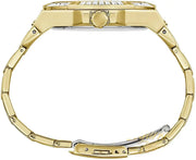 Guess Zeus Diamonds Gold Dial Gold Steel Strap Watch for Men - GW0209G2