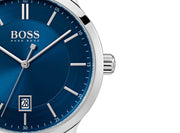 Hugo Boss Corporal Blue Dial Brown Leather Strap Watch for Men - 151363