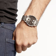 Hugo Boss Integrity Chronorgaph Grey Dial Silver Mesh Bracelet Watch for Men - 1513807