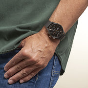 Hugo Boss Associate Chronograph Black Dial Black Mesh Bracelet Watch for Men - 1513811