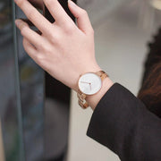Calvin Klein Drift White Dial Rose Gold Steel Strap Watch for Women - K6S2N616