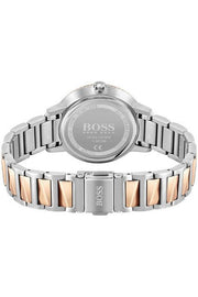 Hugo Boss Signature Silver Dial Two Tone Steel Strap Watch for Women - 1502567