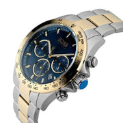 Hugo Boss Hero Chronograph Blue Dial Two Tone Steel Strap Watch for Men - 1513767