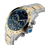 Hugo Boss Hero Chronograph Blue Dial Two Tone Steel Strap Watch for Men - 1513767