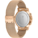 Hugo Boss Integrity Chronograph Black Dial Rose Gold Mesh Bracelet Watch for Men - 1513808
