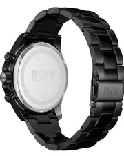 Hugo Boss Hero Chronograph Black Dial Black Steel Strap Watch for Men - 1513754
