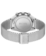 Hugo Boss Admiral Chronograph Black Dial Silver Mesh Bracelet Watch for Men - 1513904