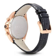 Hugo Boss Driver Chronograph Black Dial Black Leather Strap Watch for Men - 1513092